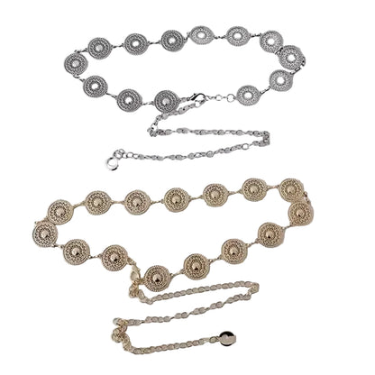 Ceinture chaîne or à boucle réglable pour femme