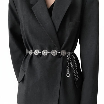 Ceinture chaîne or à boucle réglable pour femme