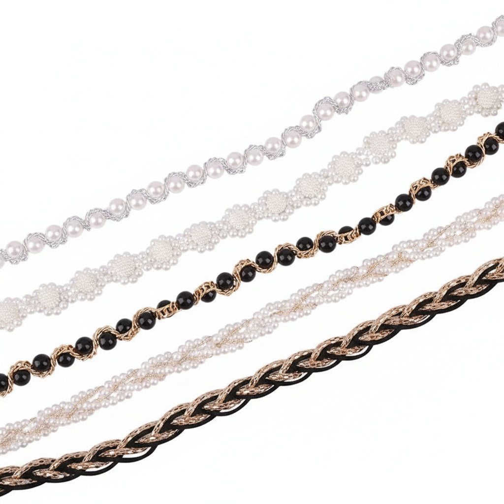 Ceinture chaîne perlée pour femme — style chic et délicat