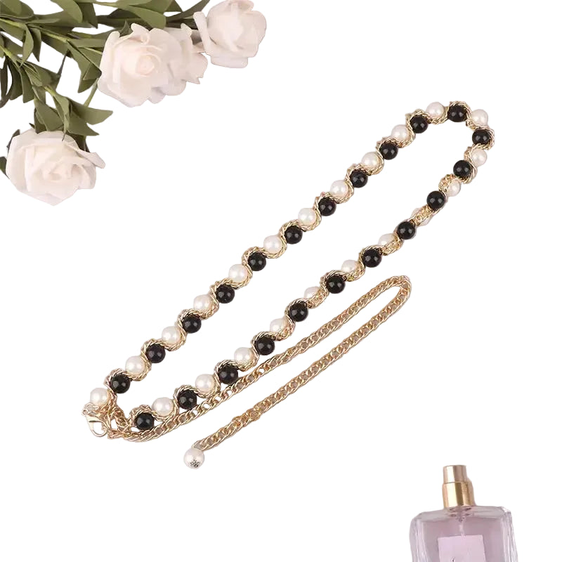 Ceinture chaîne perlée pour femme — style chic et délicat