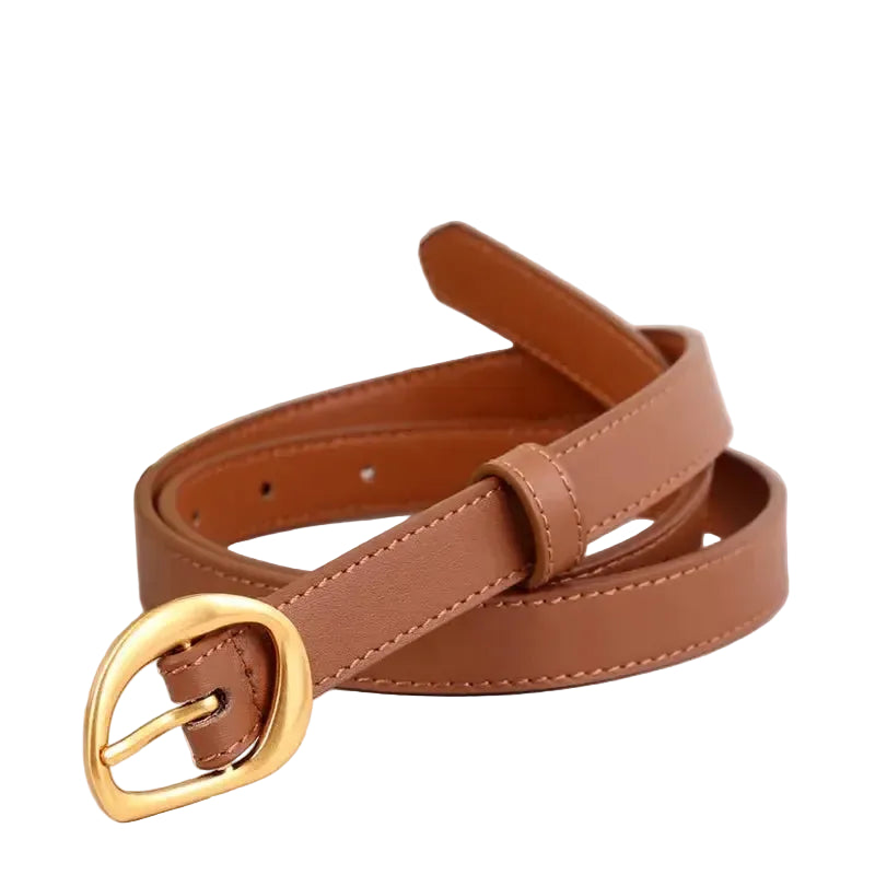 Ceinture classique en cuir pour femme – Boucle ardillon
