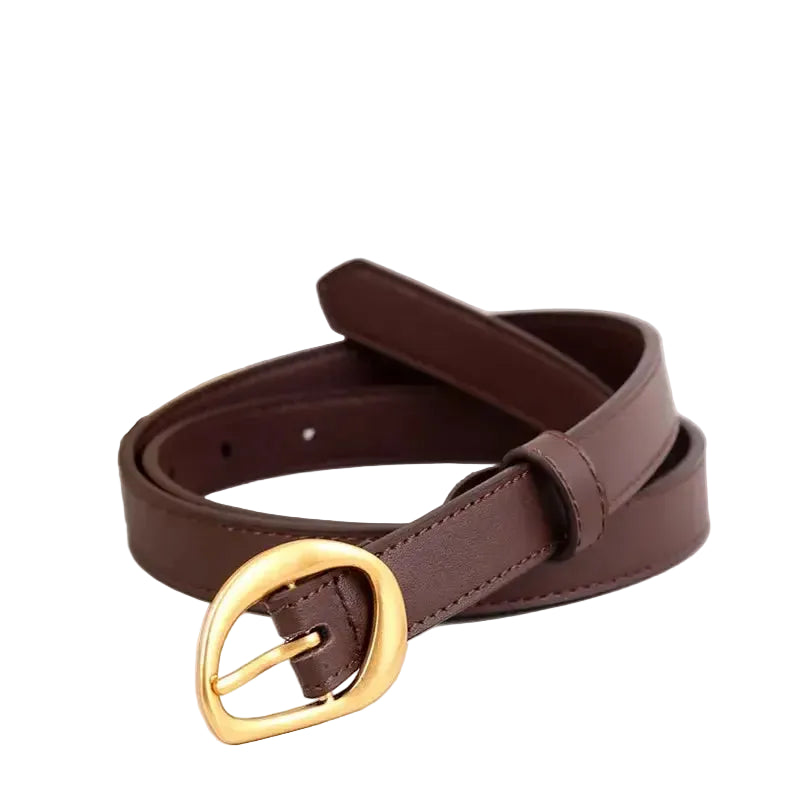 Ceinture classique en cuir pour femme – Boucle ardillon