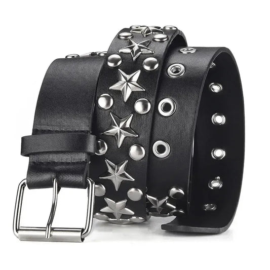 Ceinture cloutée à motif étoile pour femme