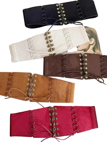 Ceinture corset Velours Suédé Femme – Design Vintage