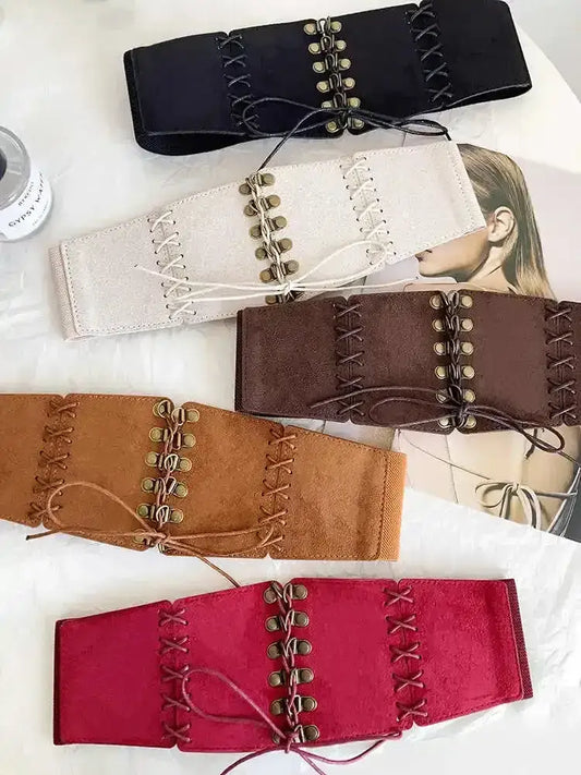 Ceinture corset Velours Suédé Femme – Design Vintage
