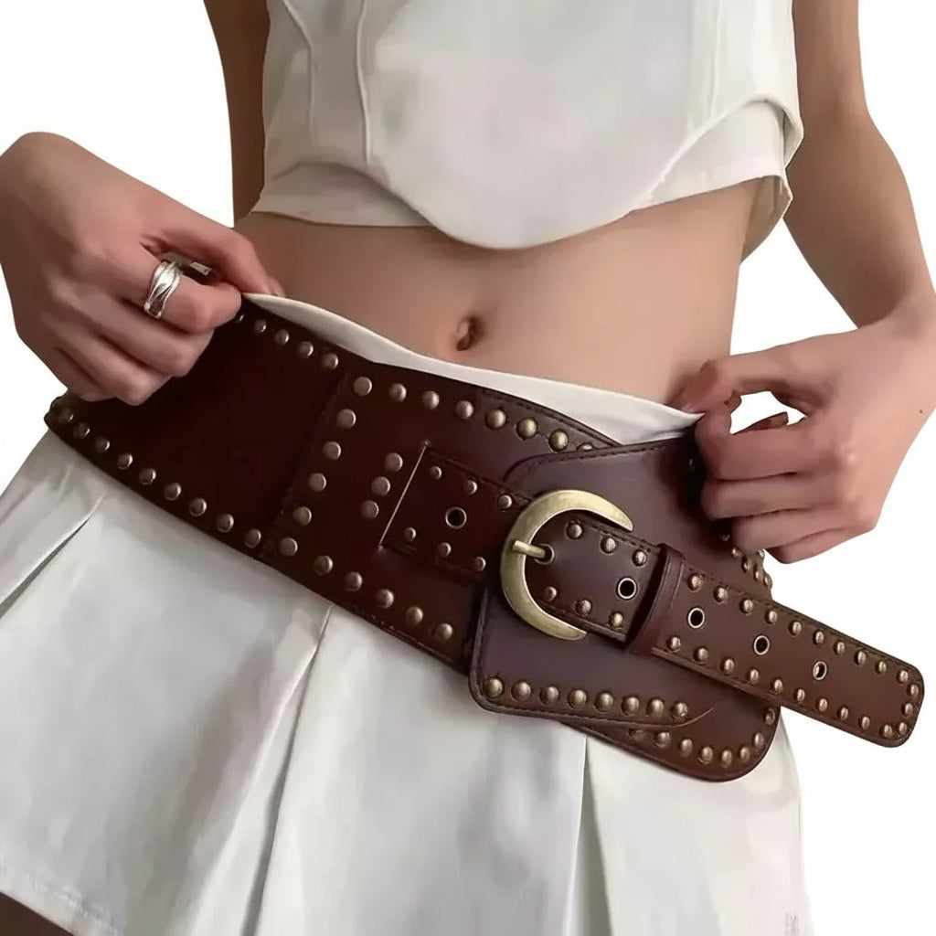 Ceinture cowboy pour femme — design clouté authentique