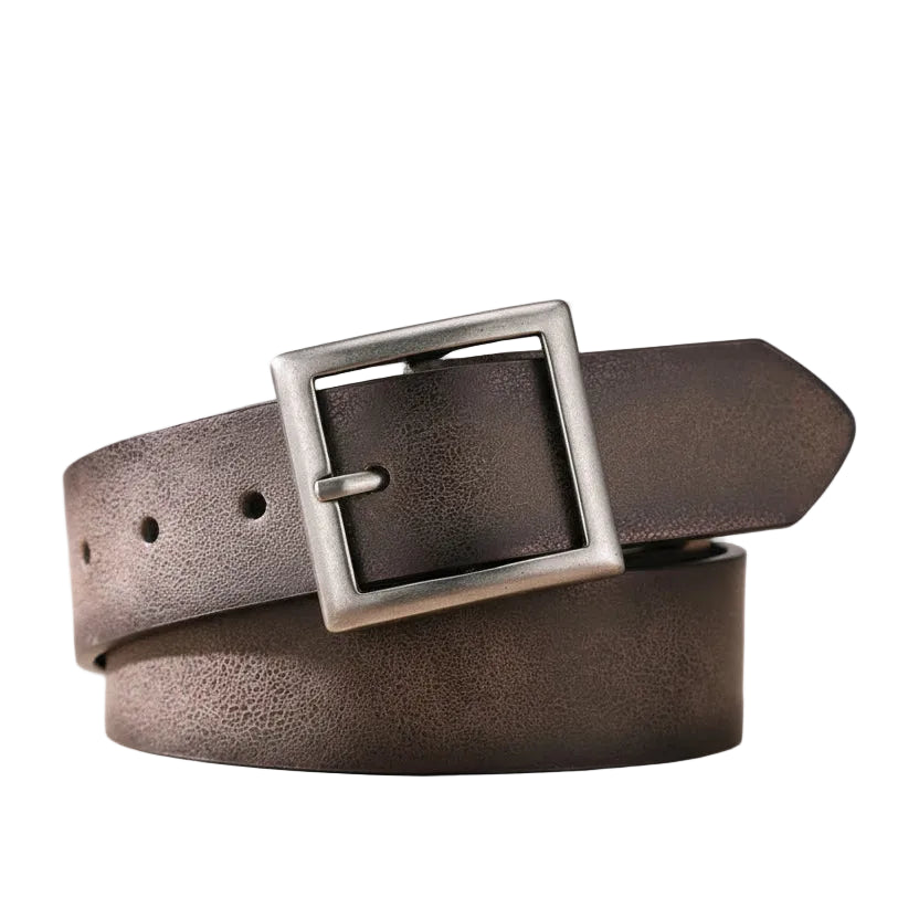 Ceinture cuir homme femme boucle métallique