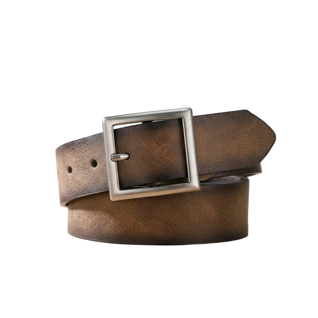 Ceinture cuir homme femme boucle métallique