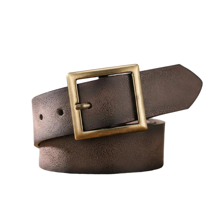Ceinture cuir homme femme boucle métallique