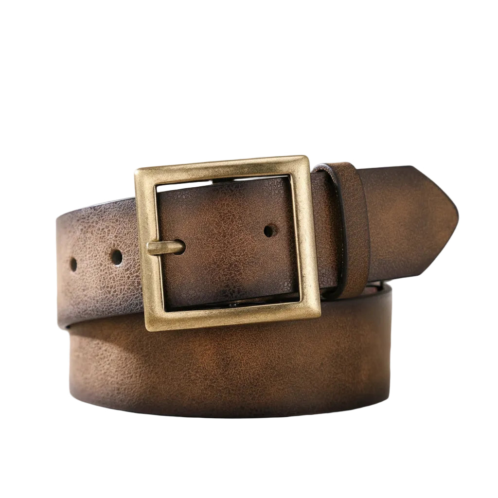 Ceinture cuir homme femme boucle métallique