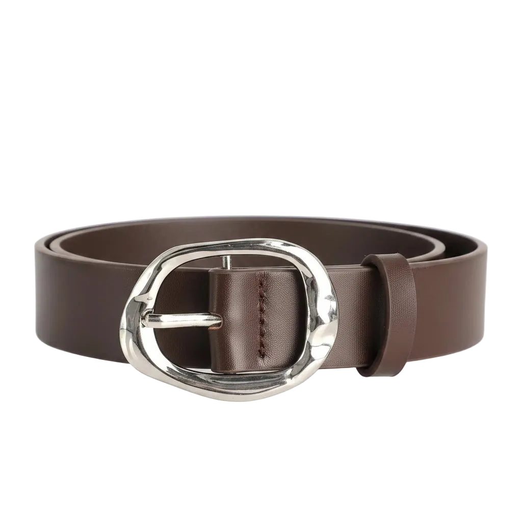 Ceinture de luxe grande taille pour femme – Style raffiné avec boucle argentée