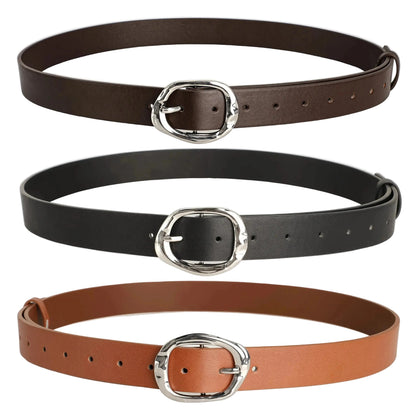 Ceinture de luxe grande taille pour femme – Style raffiné avec boucle argentée