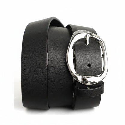 Ceinture de luxe grande taille pour femme – Style raffiné avec boucle argentée