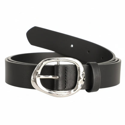 Ceinture de luxe grande taille pour femme – Style raffiné avec boucle argentée