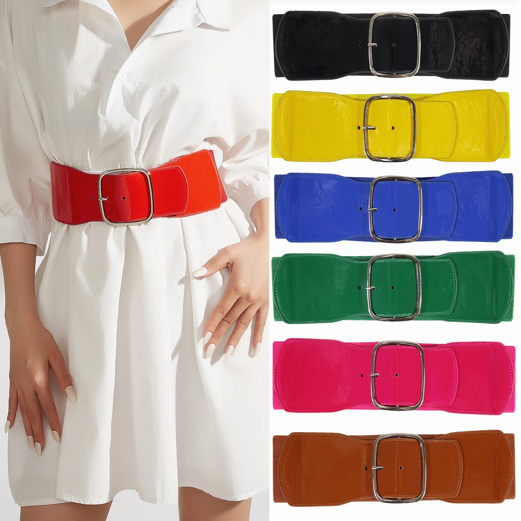 Ceinture élastique femme boucle ardillon