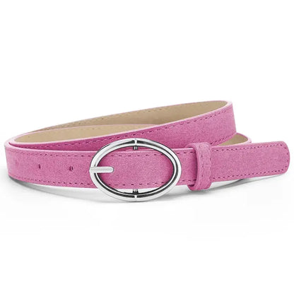 Ceinture en cuir givré gris pour femme