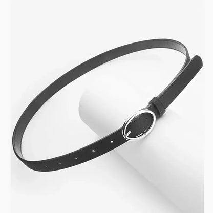 Ceinture en cuir givré gris pour femme