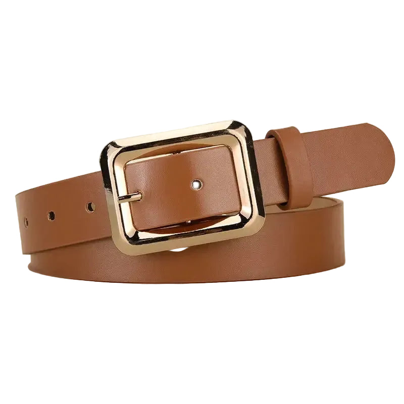Ceinture en cuir pour femme – Boucle ardillon carrée