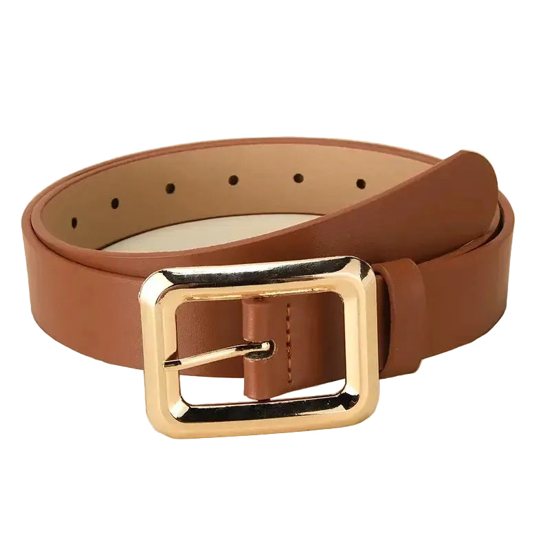 Ceinture en cuir pour femme – Boucle ardillon carrée