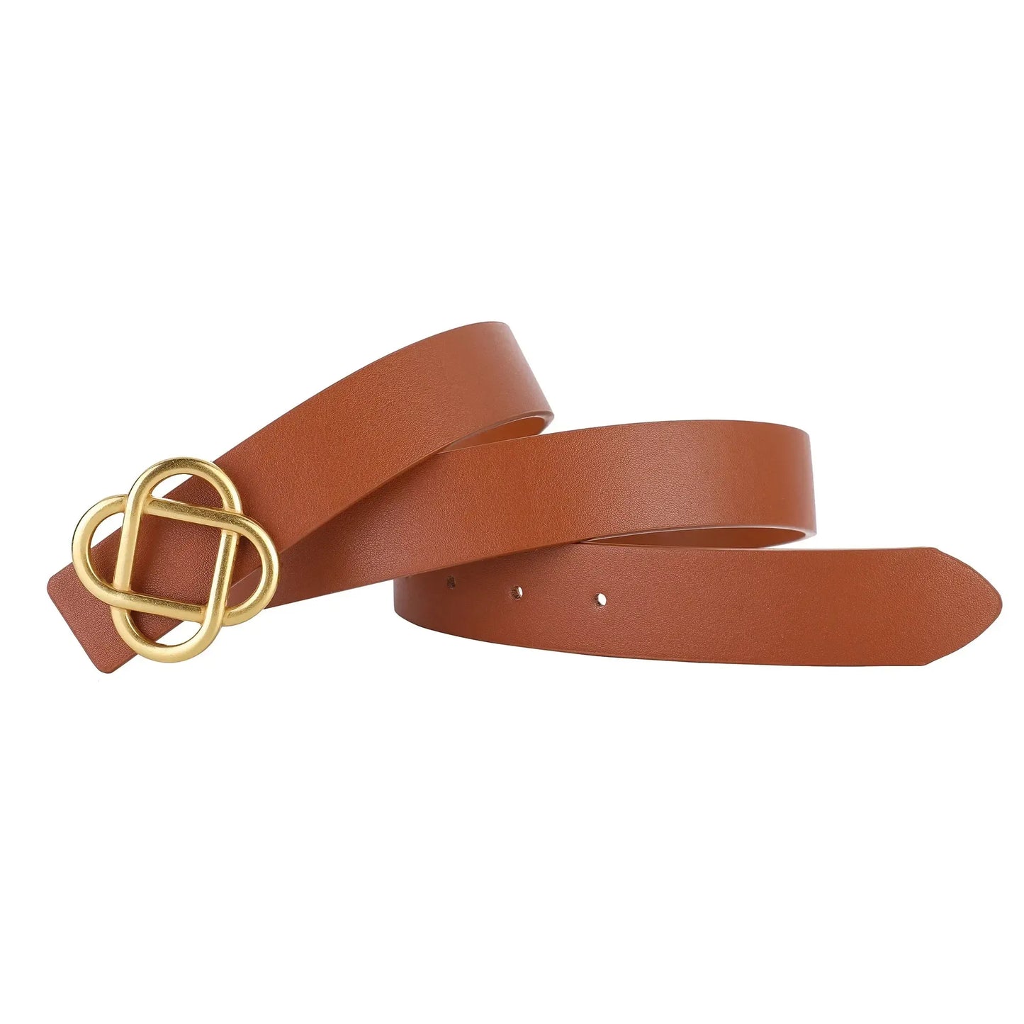 Ceinture en daim pour femme – Style vintage avec boucle dorée rétro