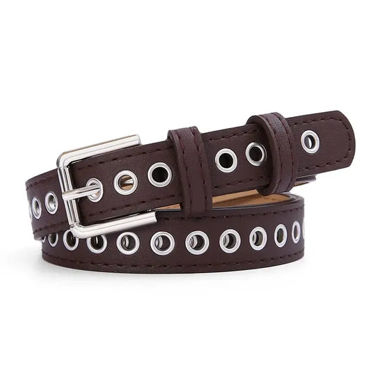 Ceinture en métal creuse pour femme — design élégant et non perforé