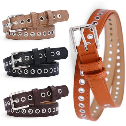 Ceinture en métal creuse pour femme — design élégant et non perforé