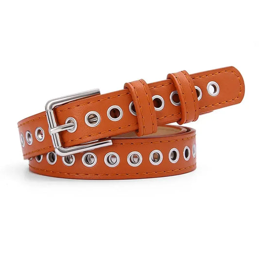 Ceinture en métal creuse pour femme — design élégant et non perforé