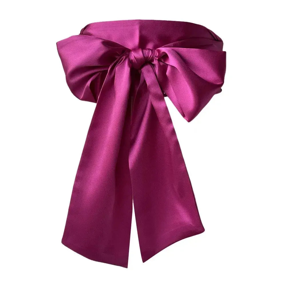 Ceinture en satin pour Femme avec Nœud Papillon