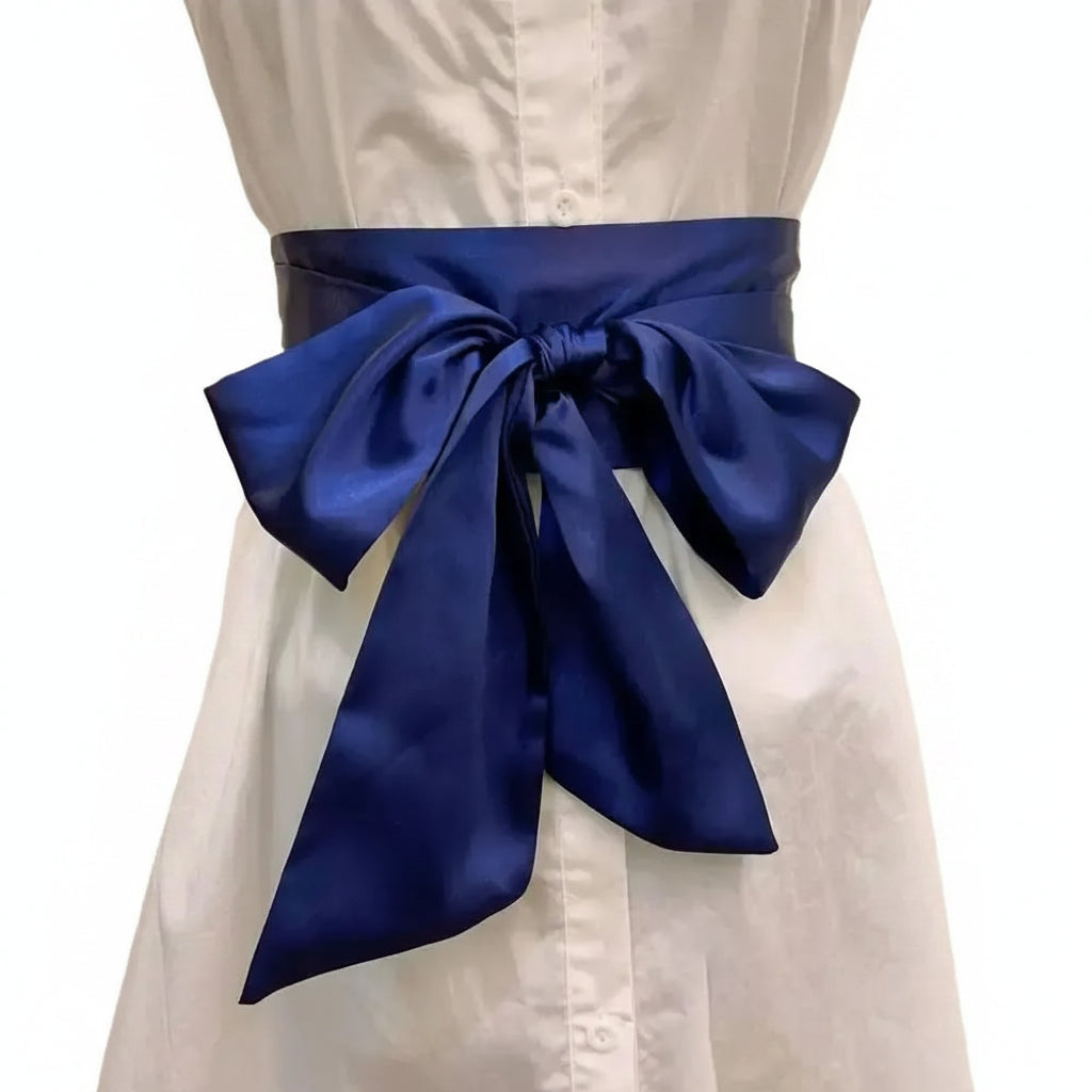 Ceinture en satin pour Femme avec Nœud Papillon