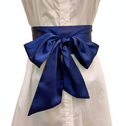Ceinture en satin pour Femme avec Nœud Papillon