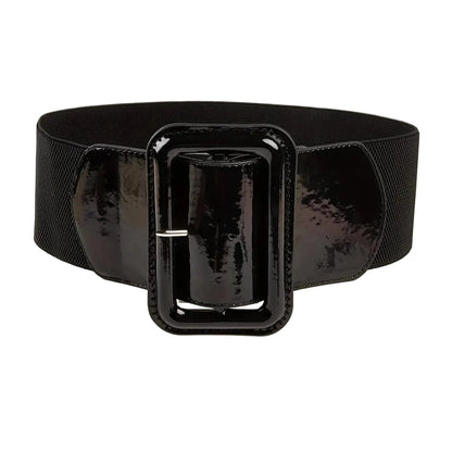 Ceinture extra large à boucle ardillon rectangulaire pour femme
