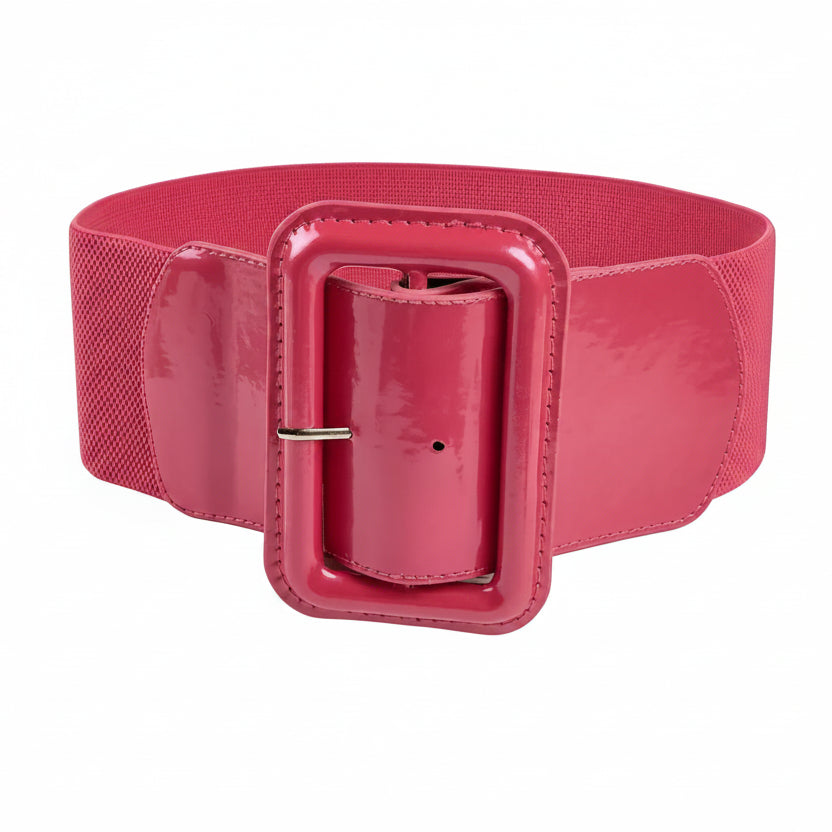 Ceinture extra large à boucle ardillon rectangulaire pour femme