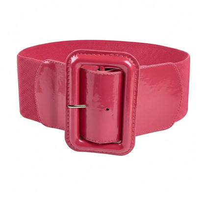Ceinture extra large à boucle ardillon rectangulaire pour femme