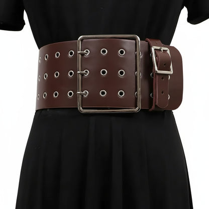 Ceinture extra large en cuir pour femme