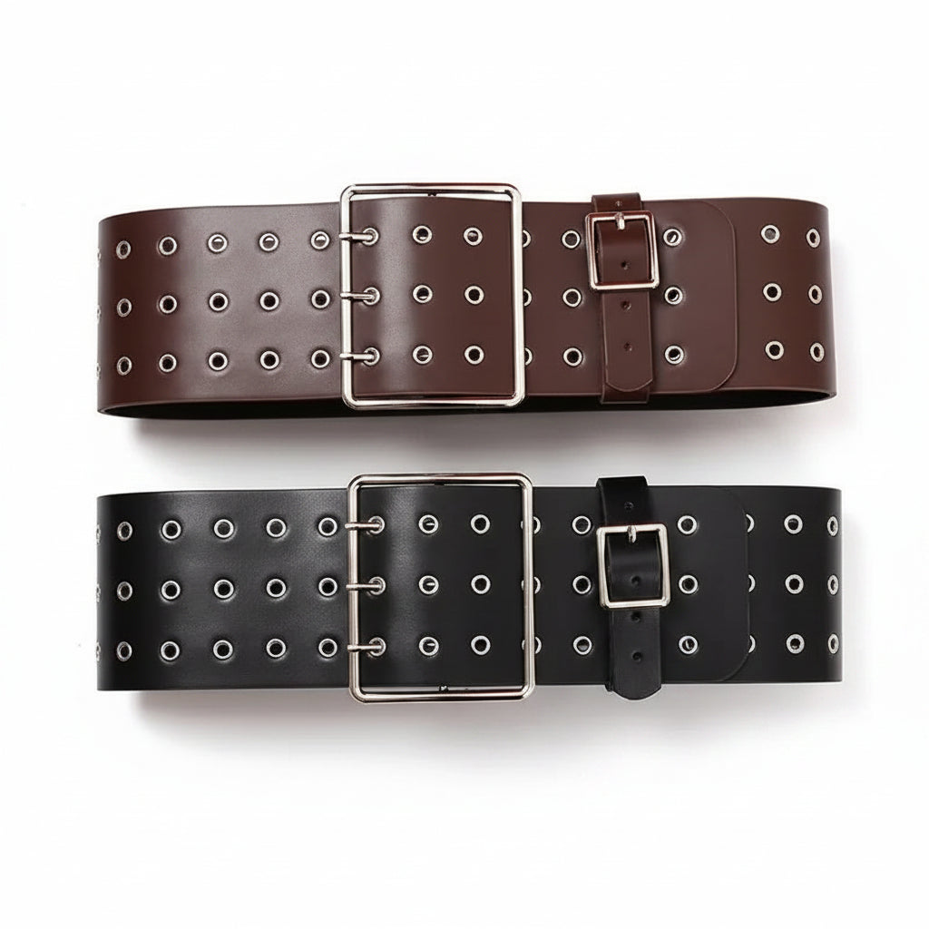 Ceinture extra large en cuir pour femme