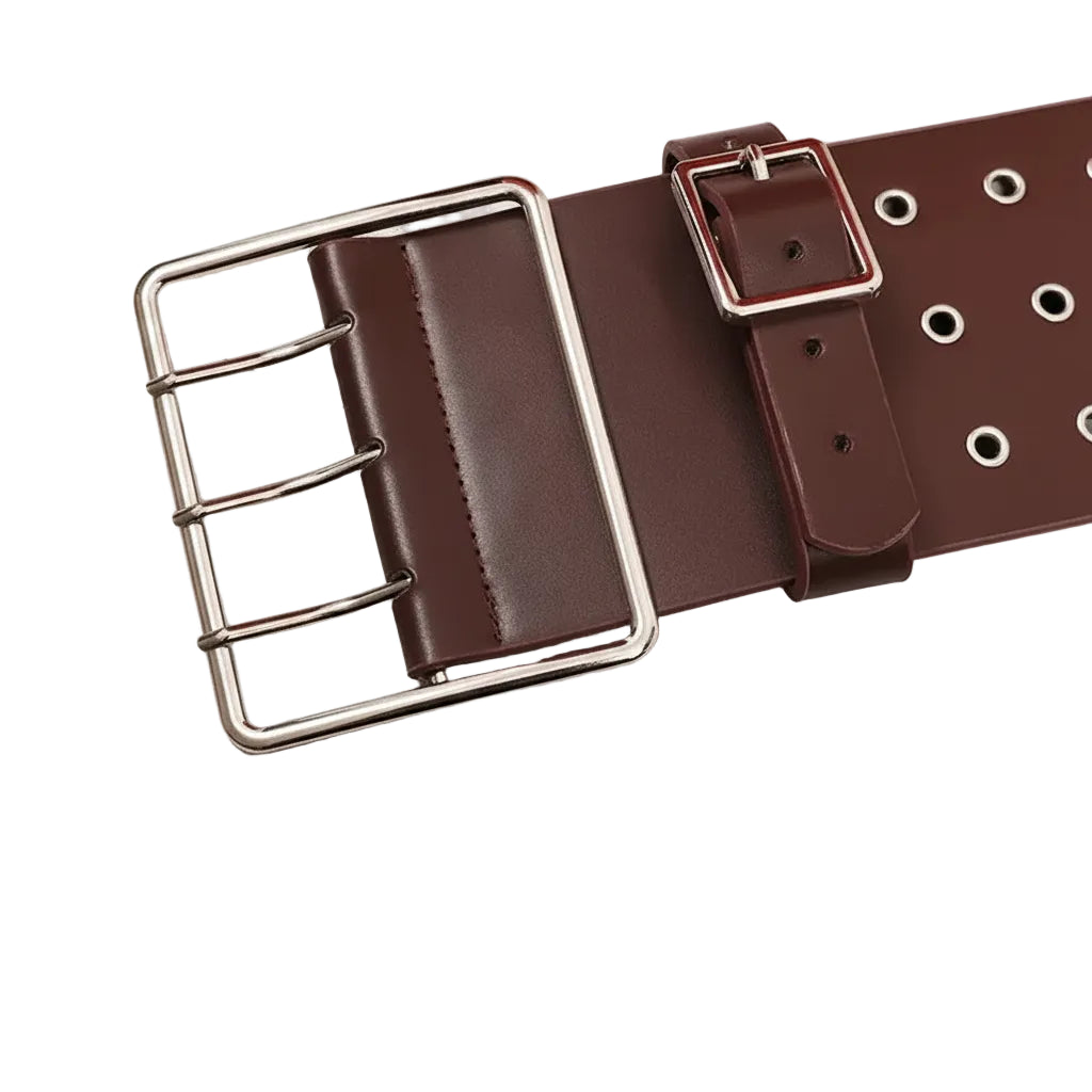Ceinture extra large en cuir pour femme