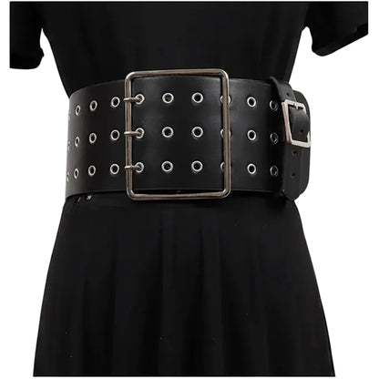 Ceinture extra large en cuir pour femme