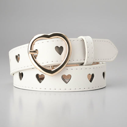 Ceinture femme à boucle ardillon cœur creux