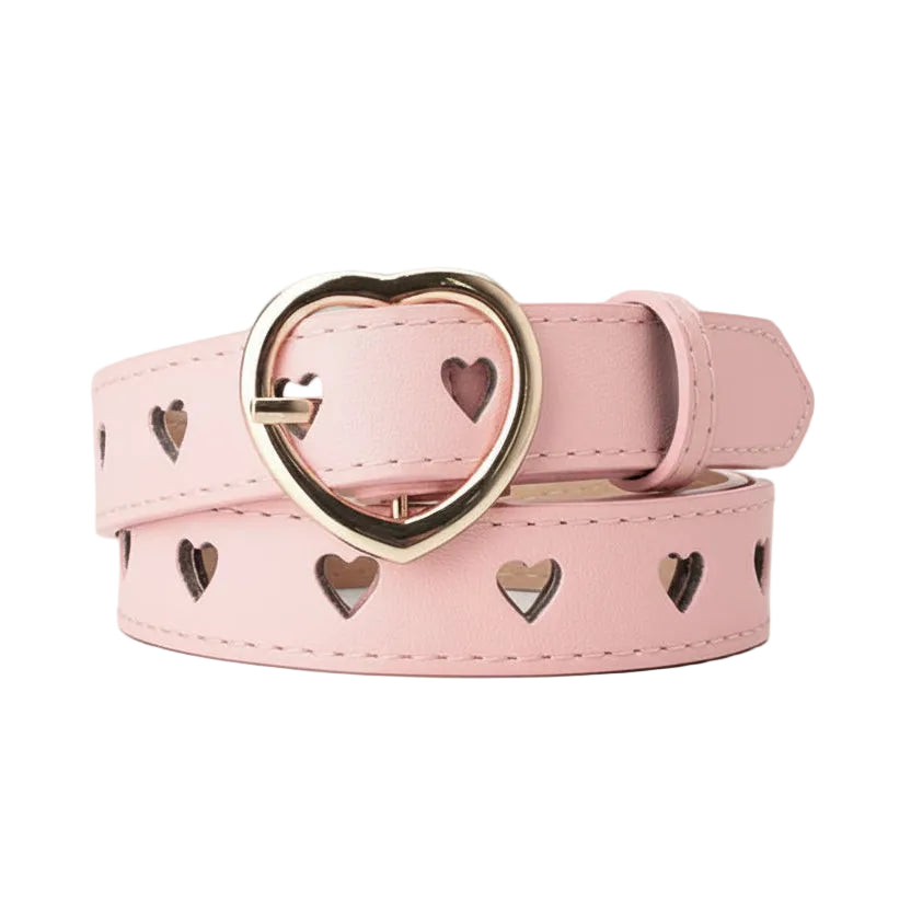 Ceinture femme à boucle ardillon cœur creux