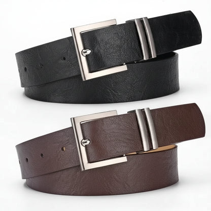 Ceinture femme en simili cuir avec boucle ardillon argentée