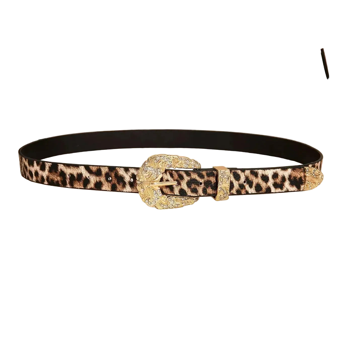 Ceinture femme luxe — imprimé léopard plaqué or