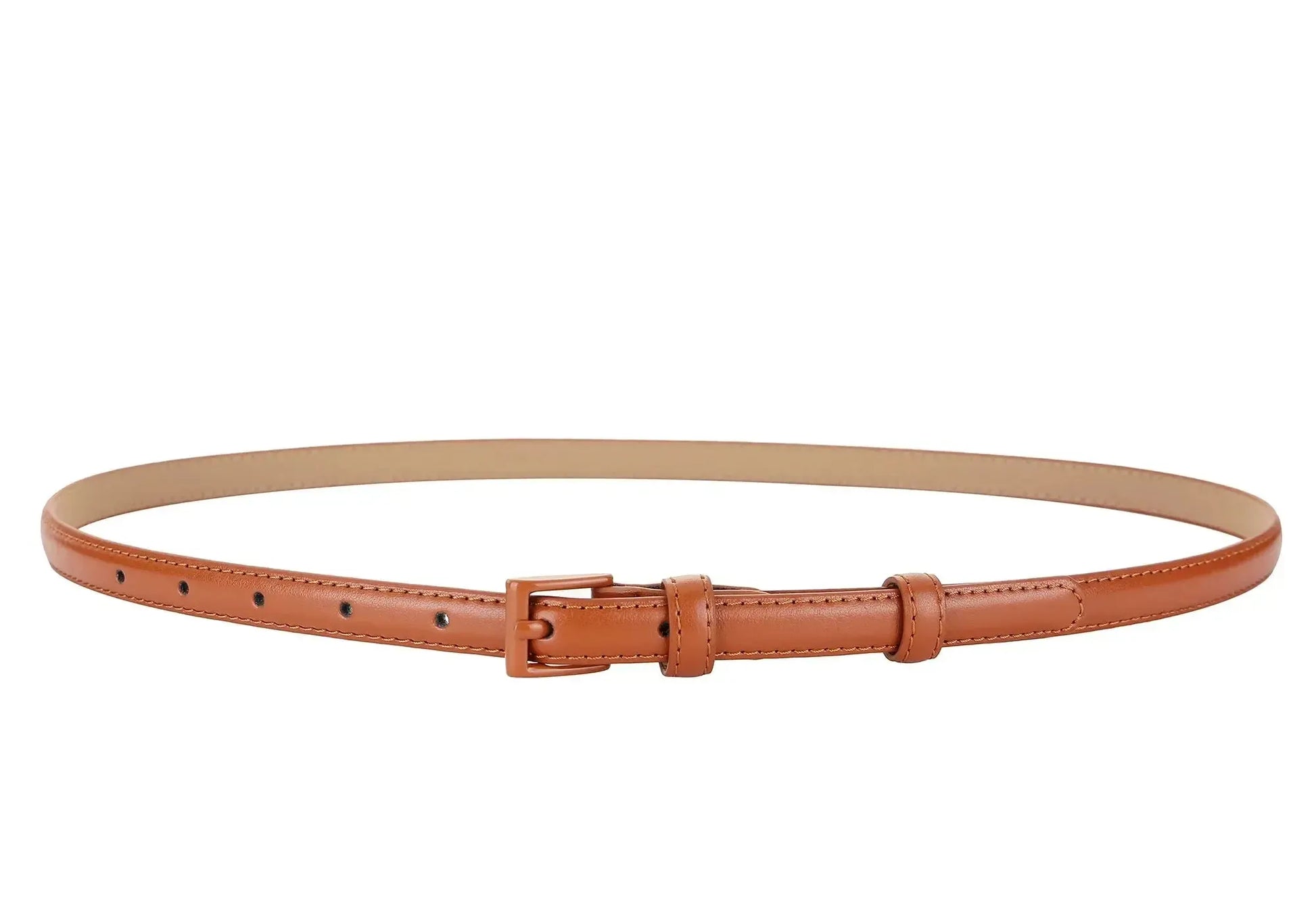 Ceinture fine en cuir véritable pour femme