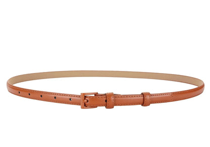 Ceinture fine en cuir véritable pour femme