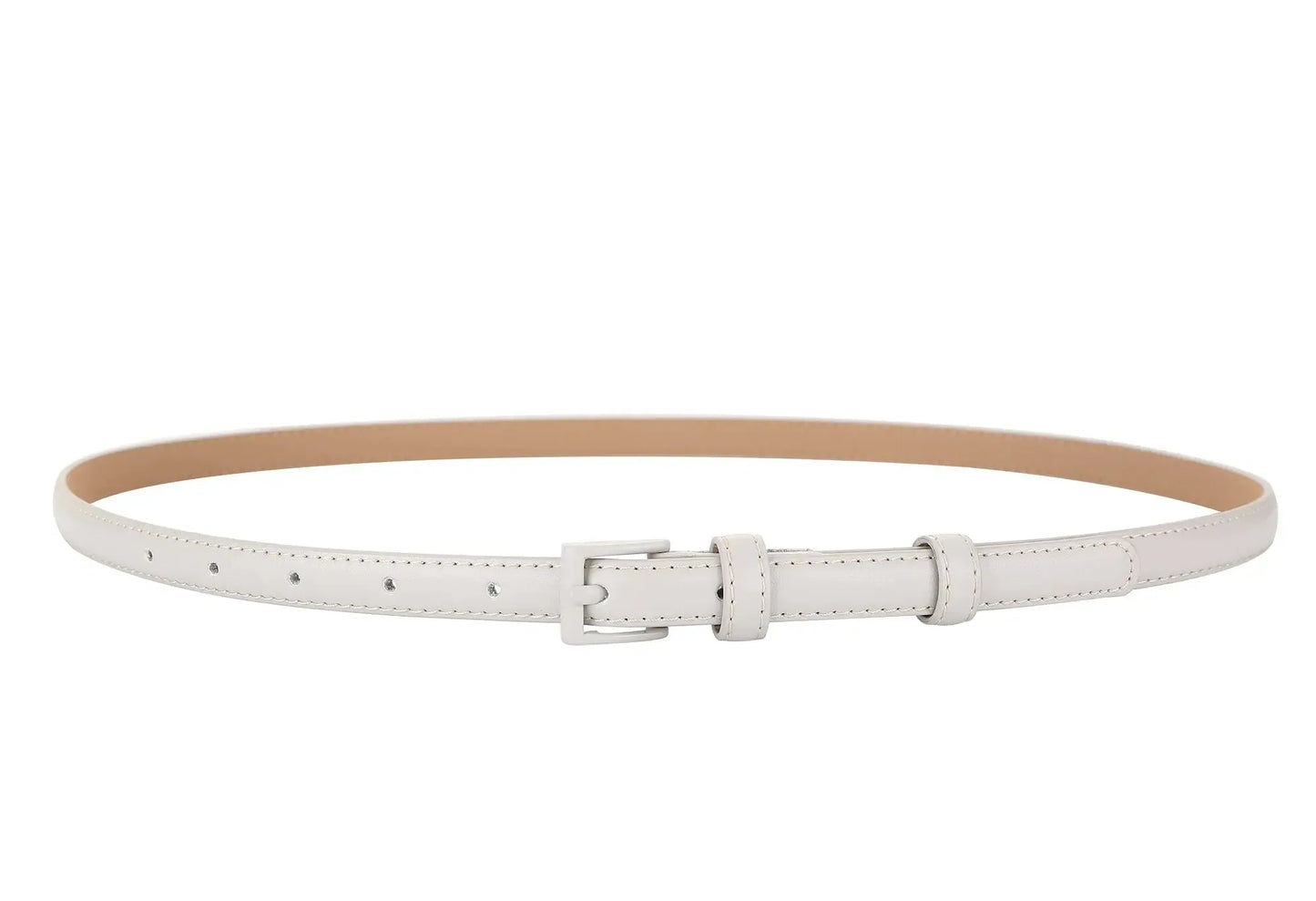 Ceinture fine en cuir véritable pour femme