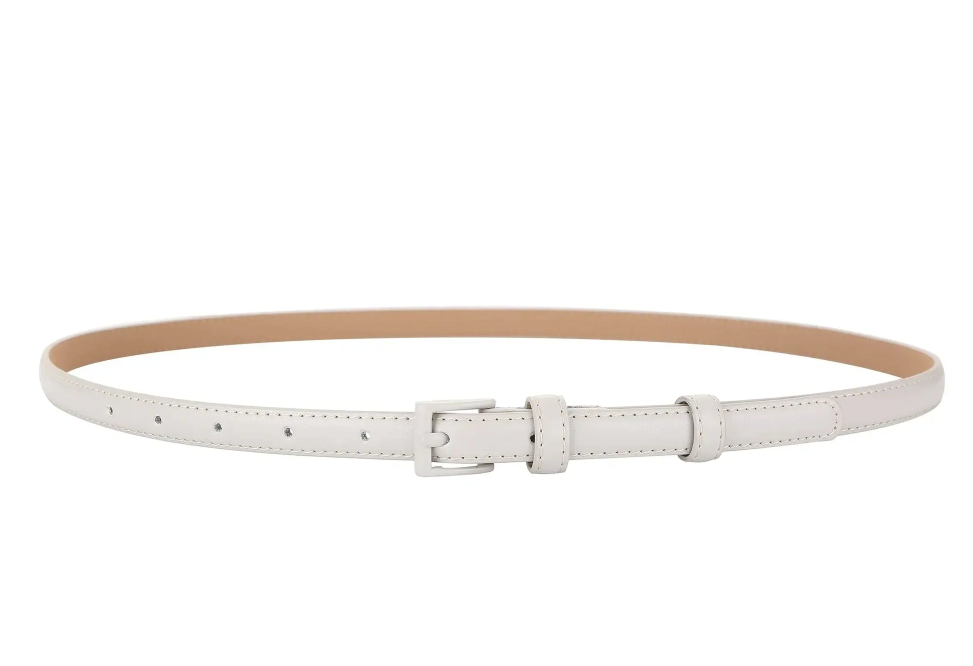Ceinture fine en cuir véritable pour femme