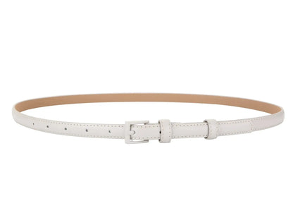 Ceinture fine en cuir véritable pour femme