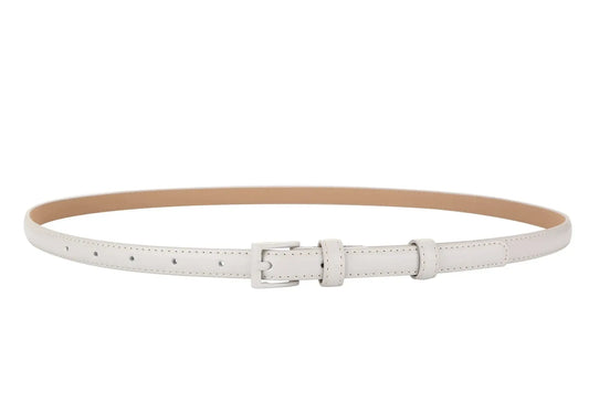 Ceinture fine en cuir véritable pour femme