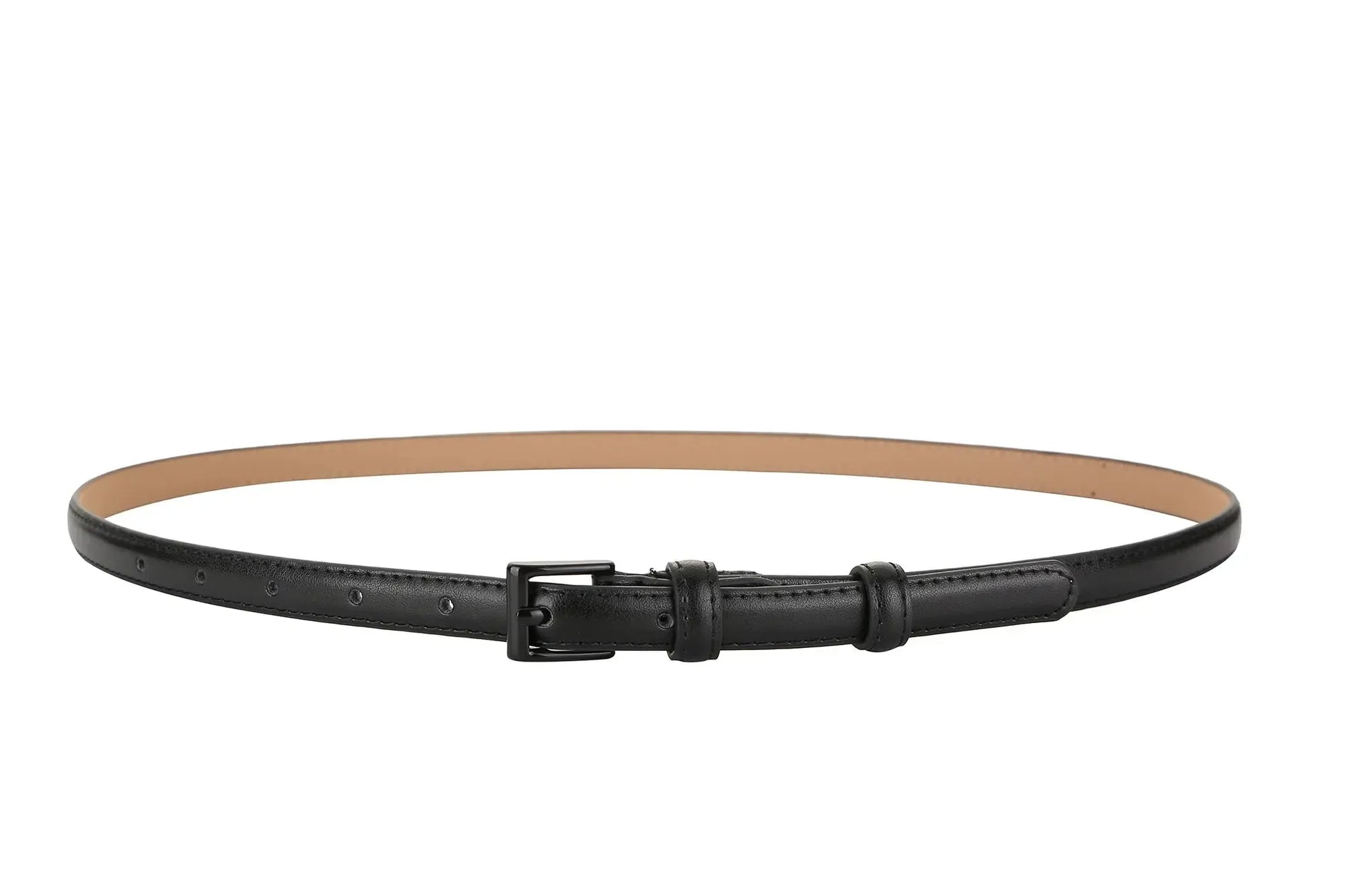 Ceinture fine en cuir véritable pour femme