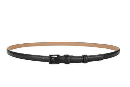 Ceinture fine en cuir véritable pour femme