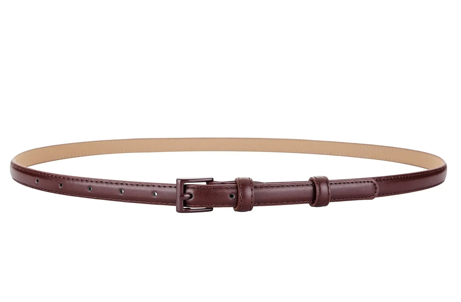 Ceinture fine en cuir véritable pour femme